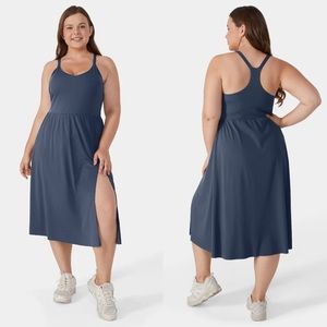 HALARA Women's Midi Dress in Navy Blue